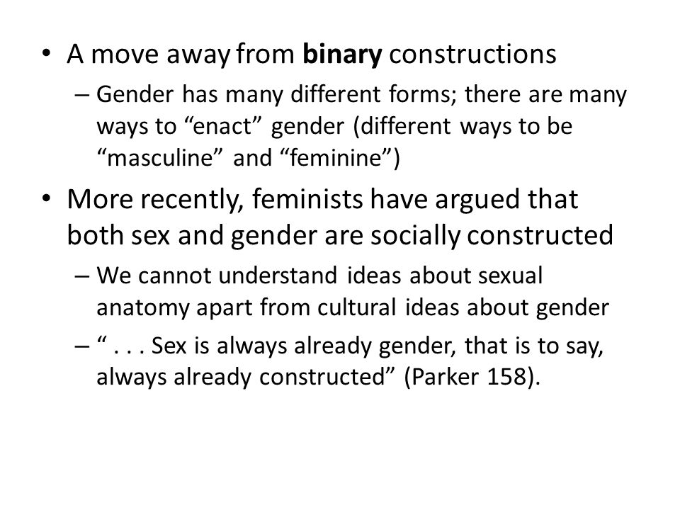 A move away from binary constructions