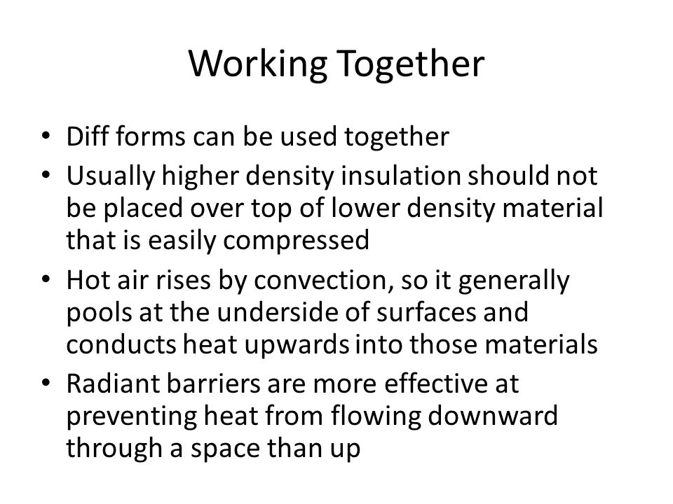 Working Together Diff forms can be used together