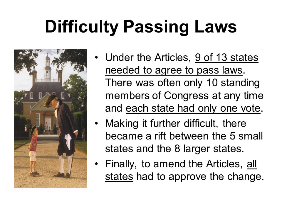 Difficulty Passing Laws