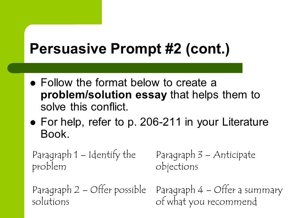 Persuasive Prompt #2 (cont.)
