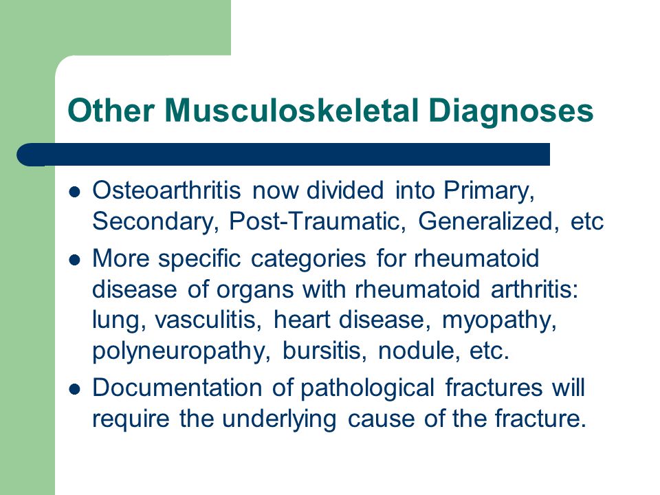 Other Musculoskeletal Diagnoses