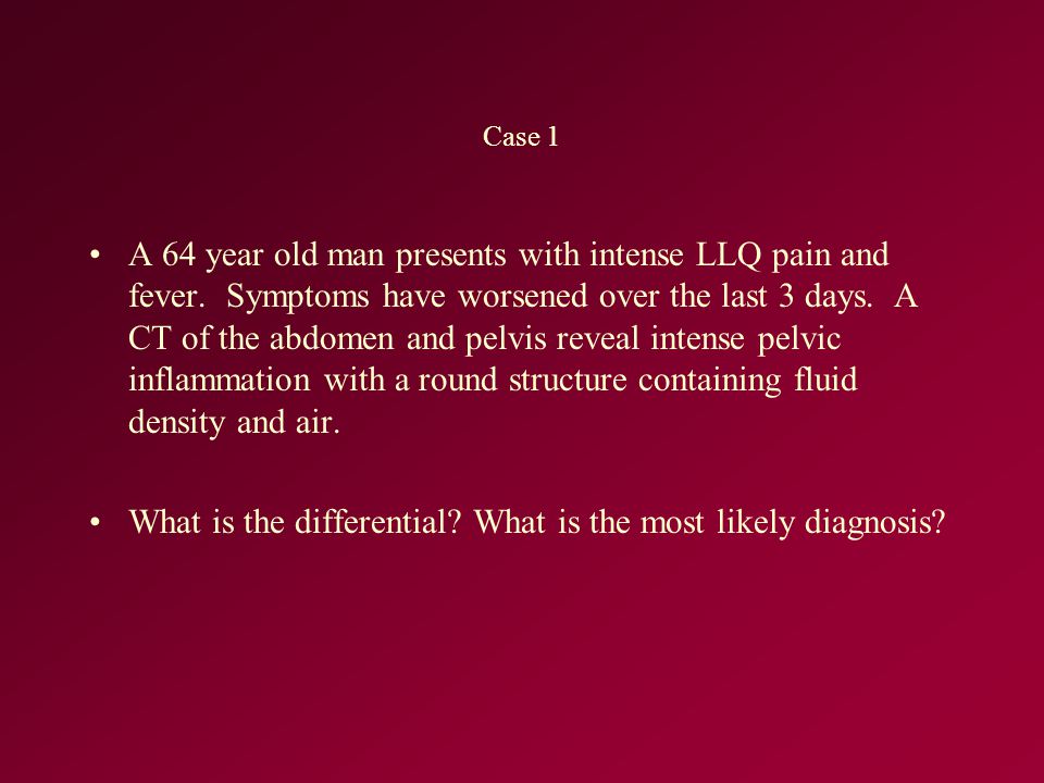 What is the differential What is the most likely diagnosis