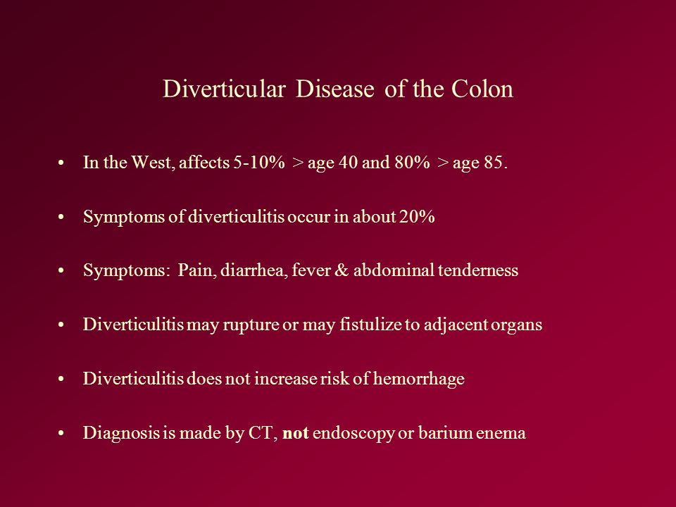 Diverticular Disease of the Colon
