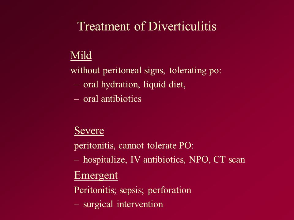 Treatment of Diverticulitis
