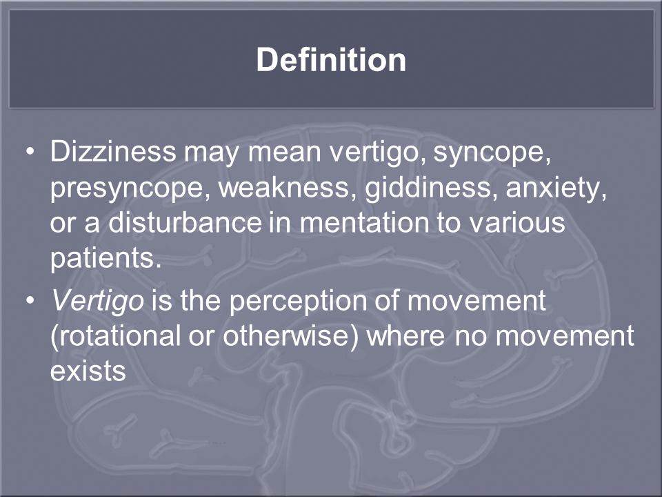 Meaning vertigo Vertigo causes
