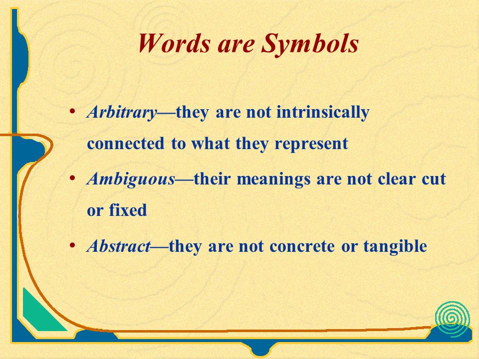 Words Are Symbols Arbitrary They Are Not Intrinsically Connected