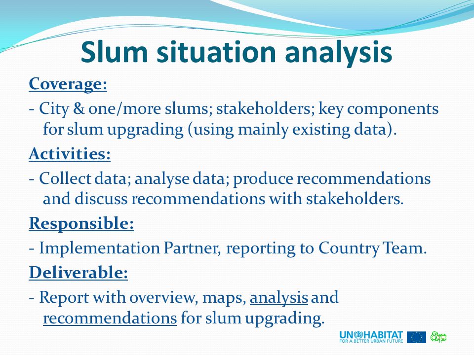 Slum situation analysis