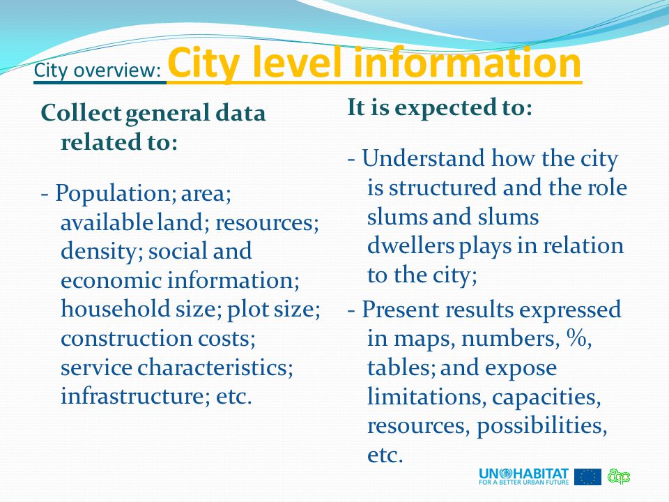 City overview: City level information