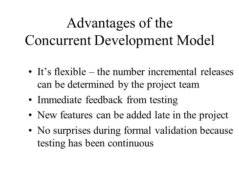 Advantages disadvantages concurrent development model software engineering pdf