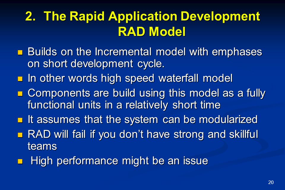The Rapid Application Development RAD Model