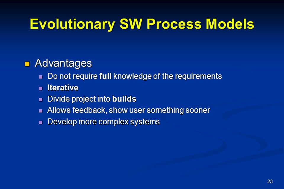 Evolutionary SW Process Models