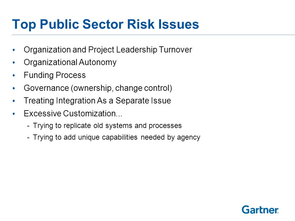 Public Sector Specific Recommendations