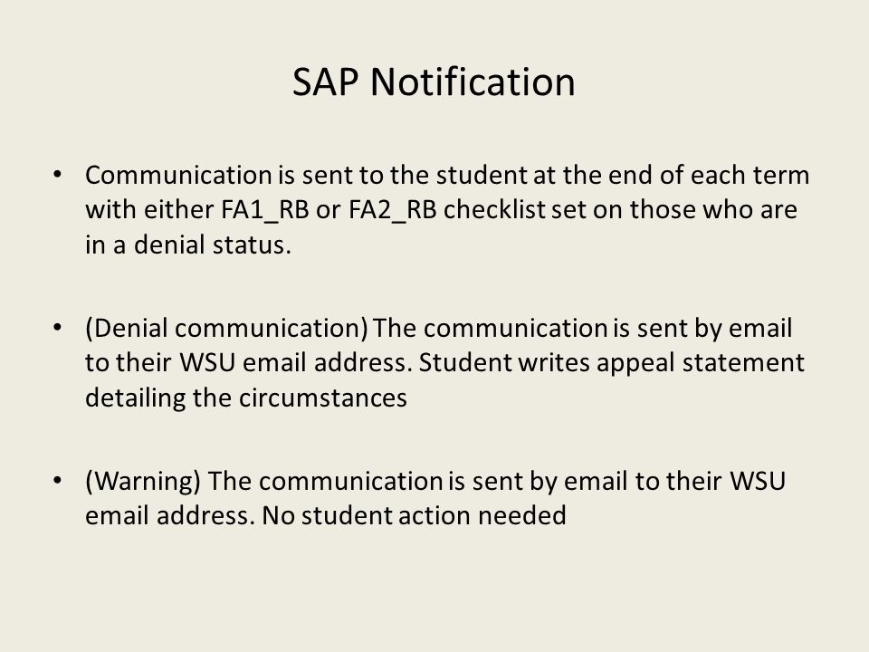 SAP Notification
