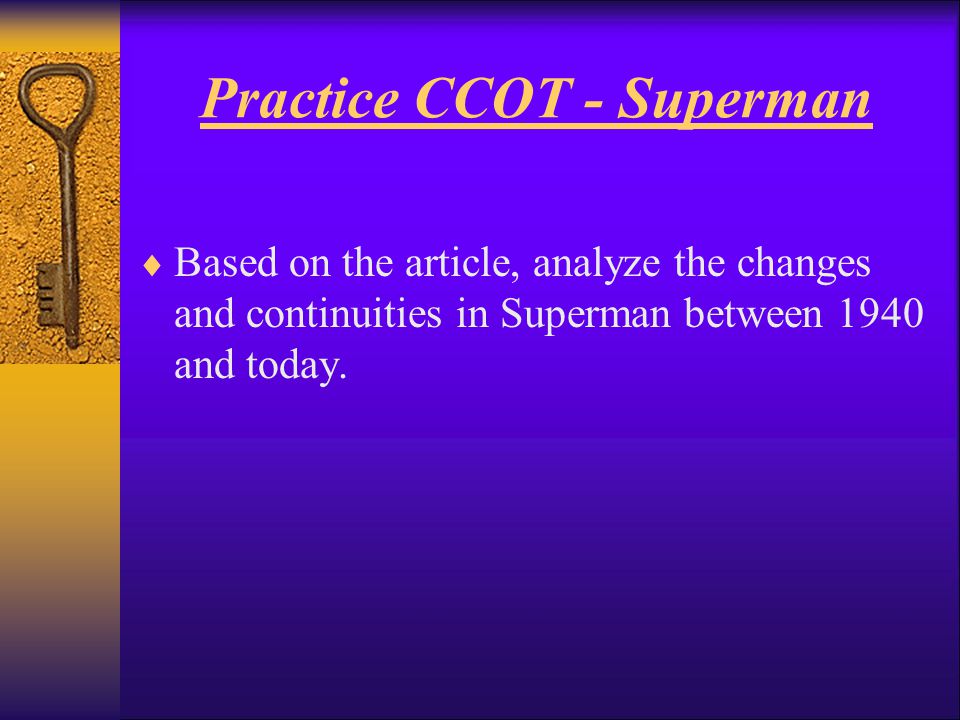 Practice CCOT - Superman