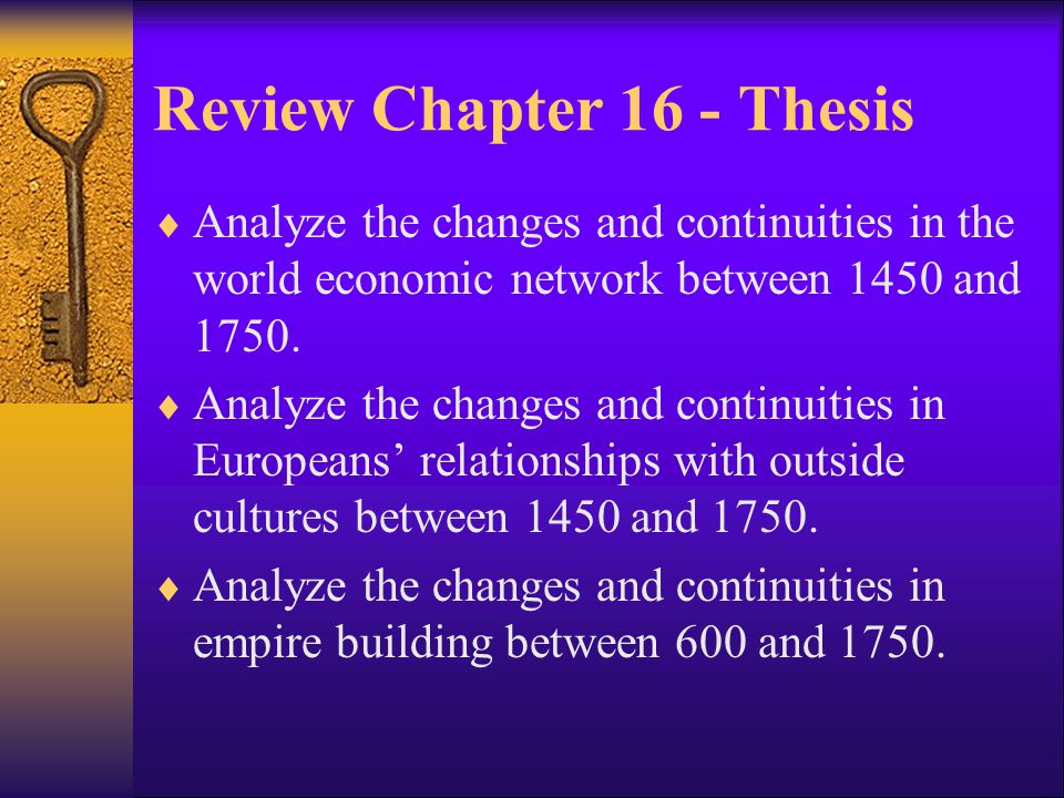 Review Chapter 16 - Thesis