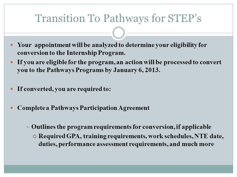 Transition To Pathways for STEP’s