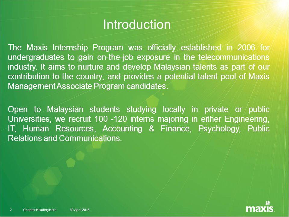 malaysia airlines internship programme