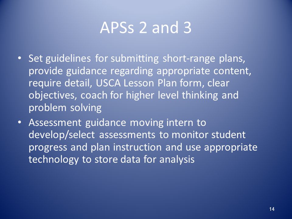 APSs 2 and 3