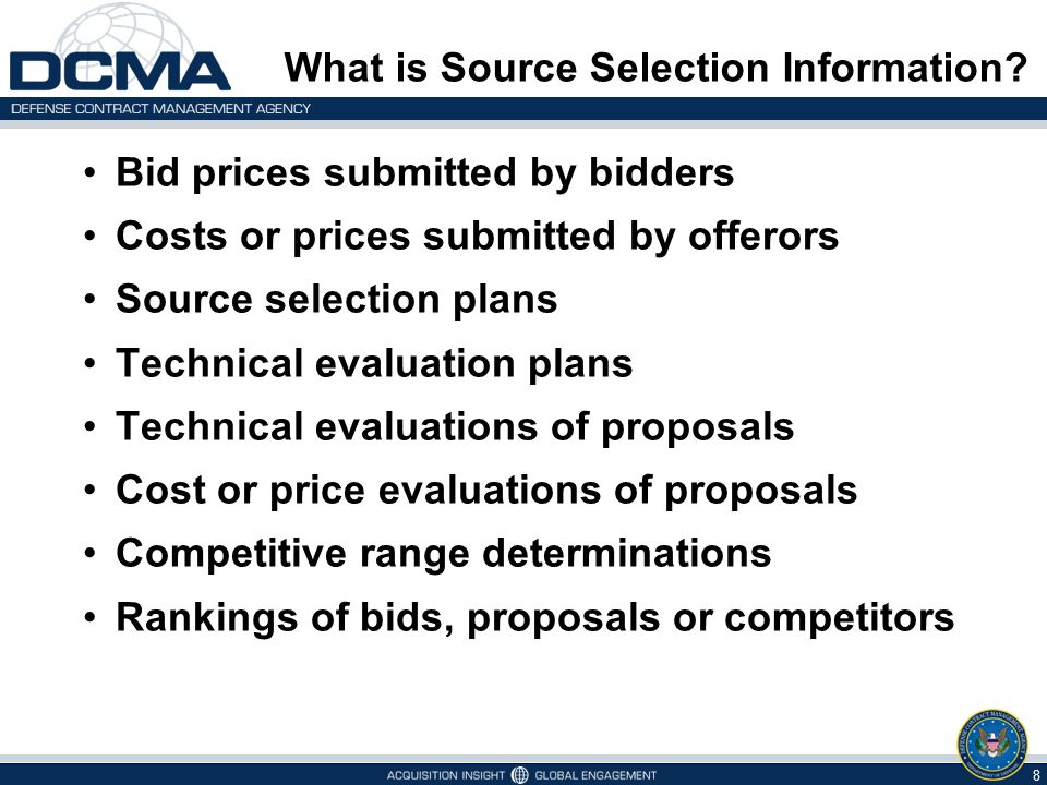 What is Source Selection Information