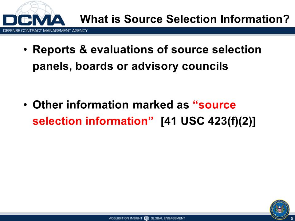 What is Source Selection Information