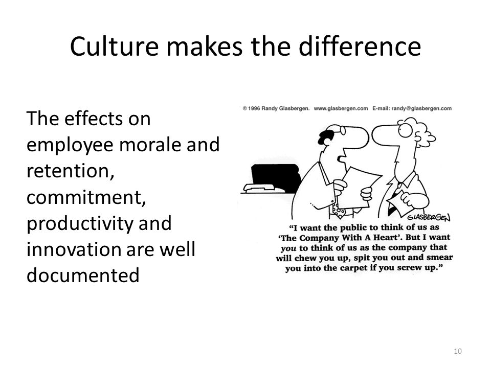 Culture makes the difference