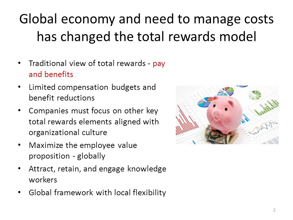 Global economy and need to manage costs has changed the total rewards model