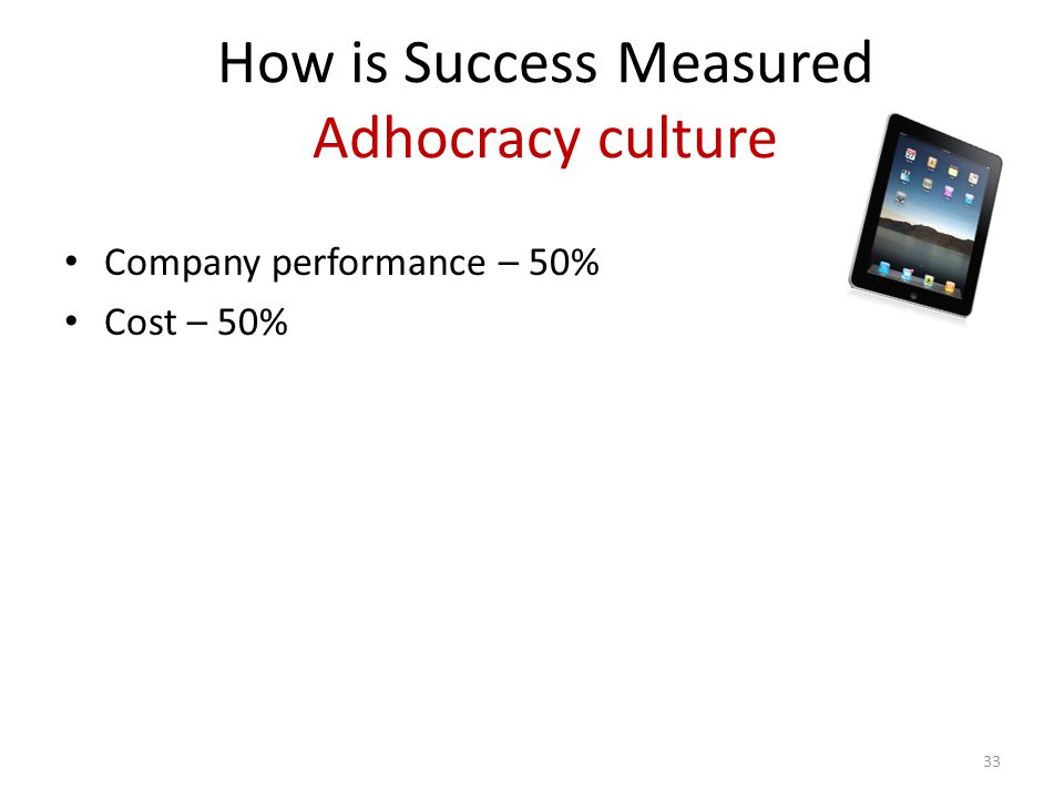 How is Success Measured Adhocracy culture