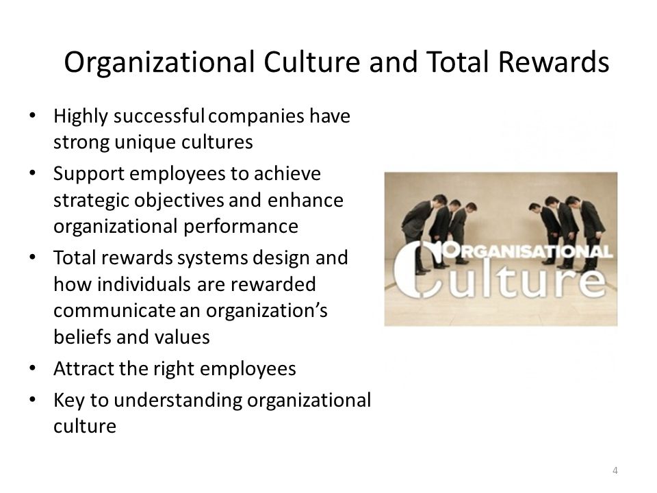 Organizational Culture and Total Rewards