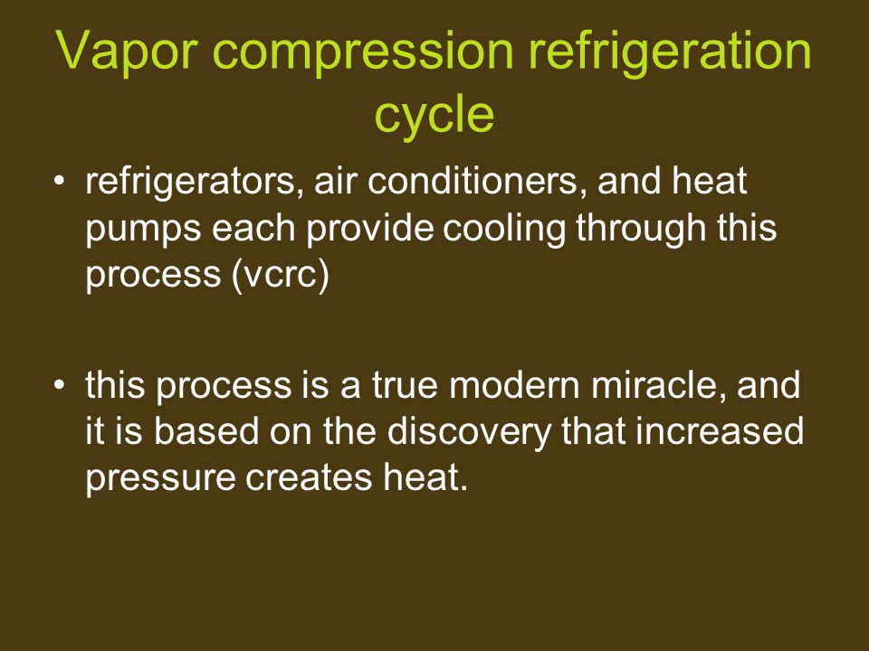Vapor compression refrigeration cycle