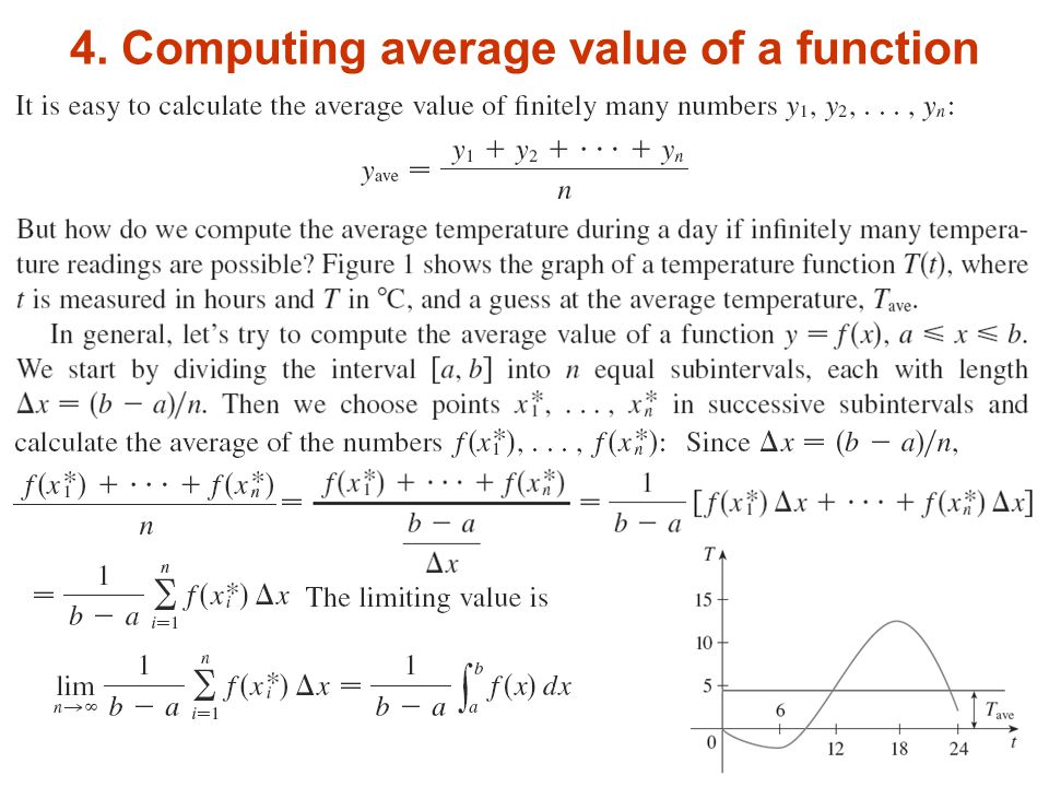 4. Computing average value of a function