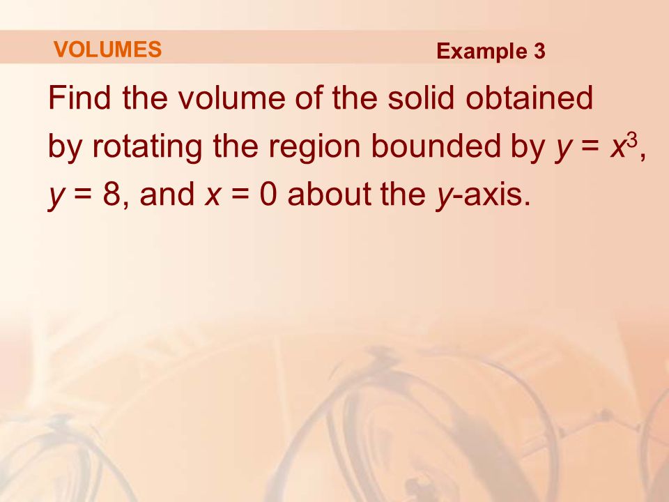 Find the volume of the solid obtained