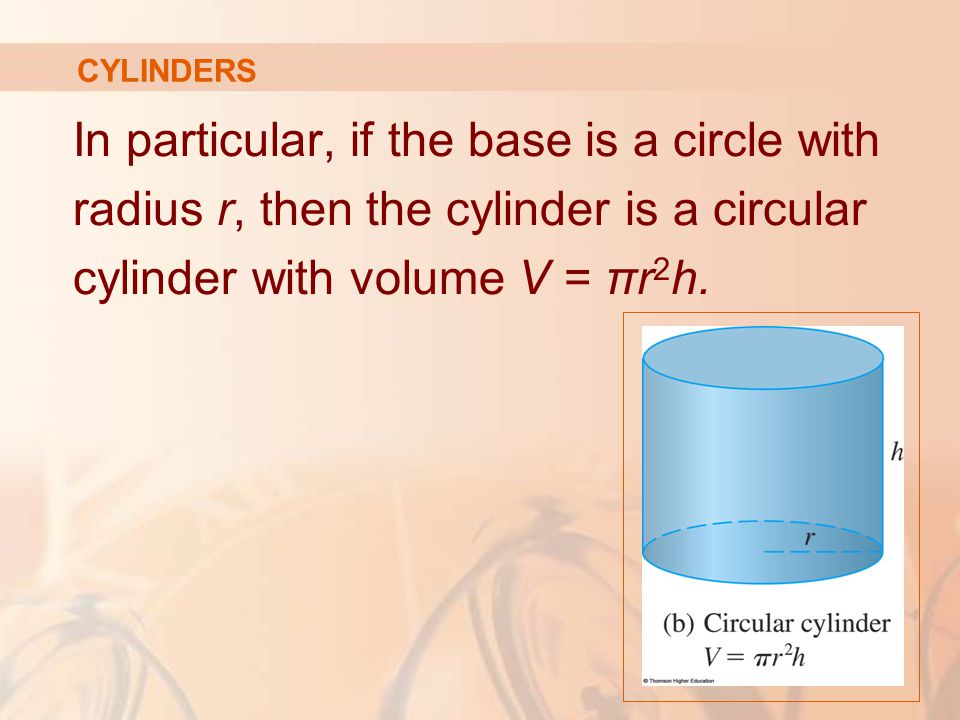 In particular, if the base is a circle with
