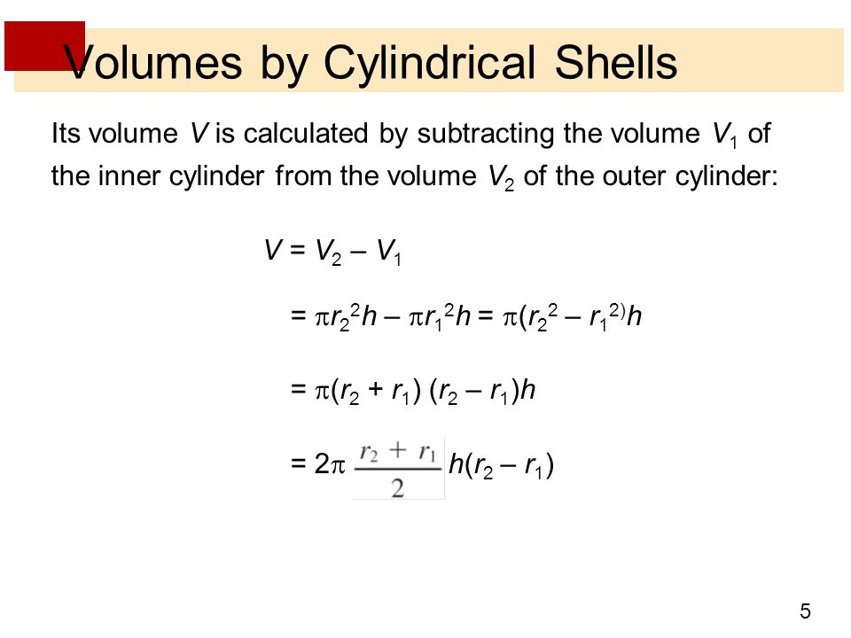 Volumes by Cylindrical Shells