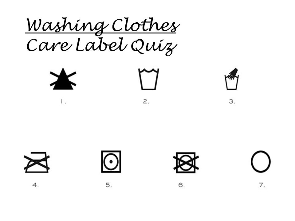 Washing Clothes Care Label Quiz