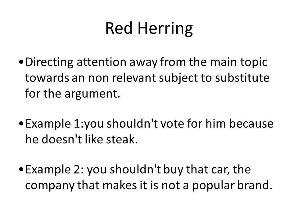 the consequences of falling for a red herring