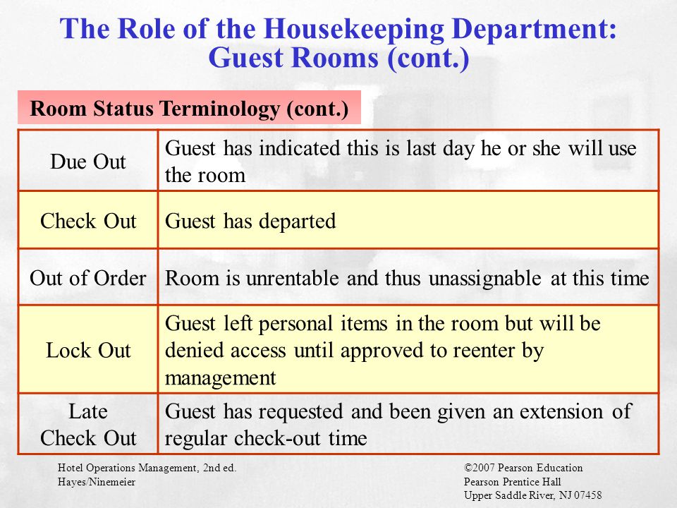 Chapter 9 Housekeeping Ppt Download