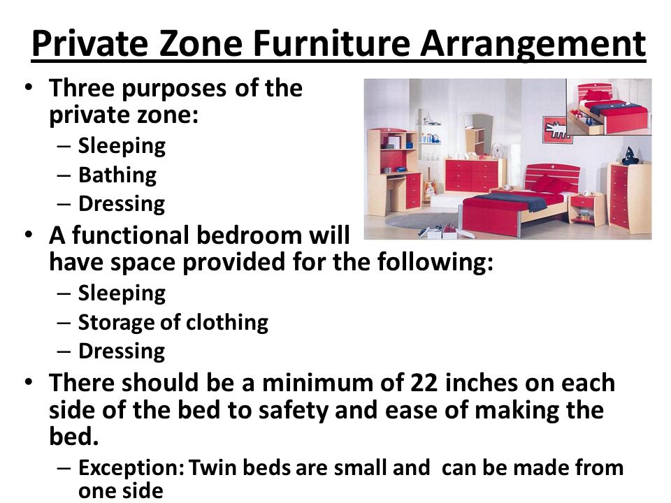 Private Zone Furniture Arrangement