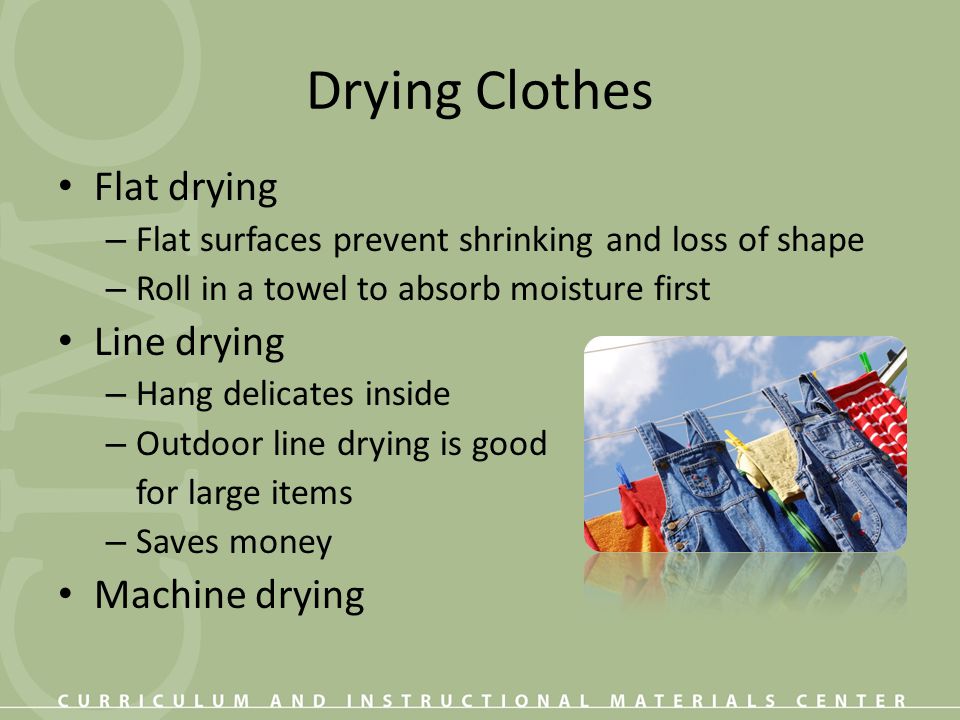 Drying Clothes Flat drying Line drying Machine drying