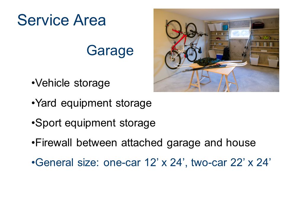 Service Area Garage Vehicle storage Yard equipment storage