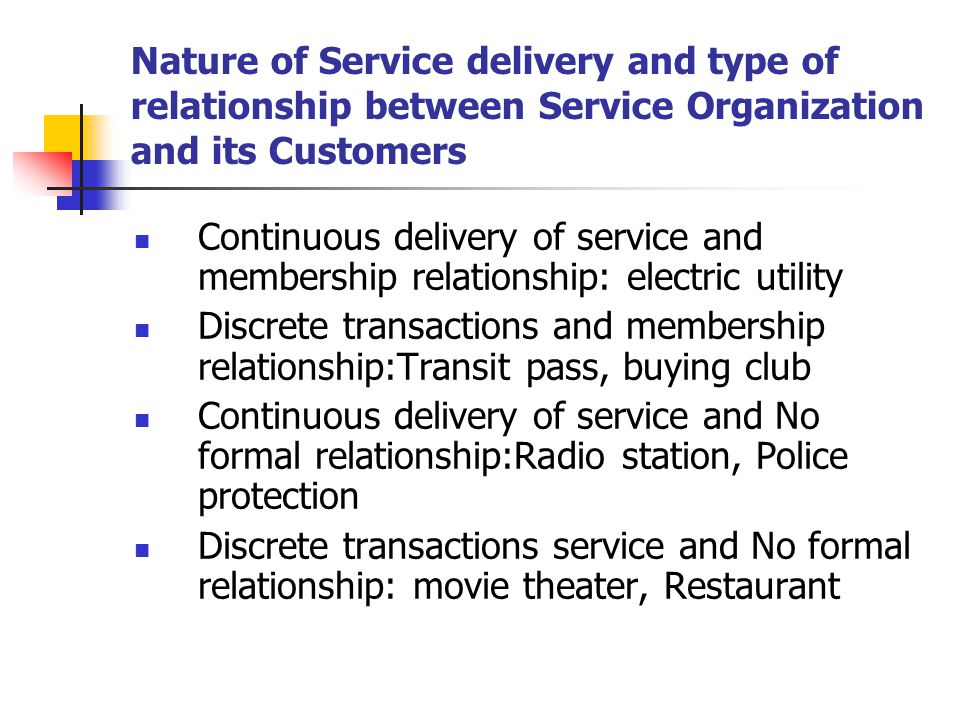 Lionel Green Street Drastisk smække Definining Services “A service is any act or performance that one party  offers to another, that is essentially intangible, does not result in the  ownership. - ppt download