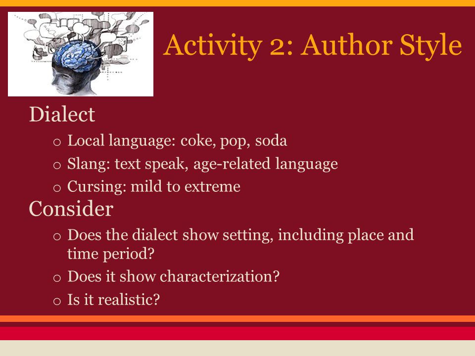 Activity 2: Author Style