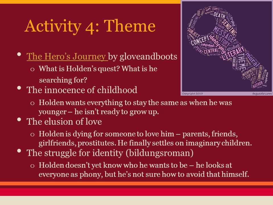 Activity 4: Theme The Hero’s Journey by gloveandboots