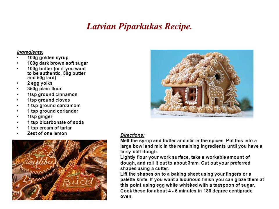 Latvian Piparkukas Recipe.