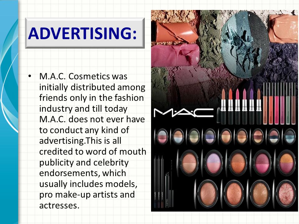 mac cosmetics introduction