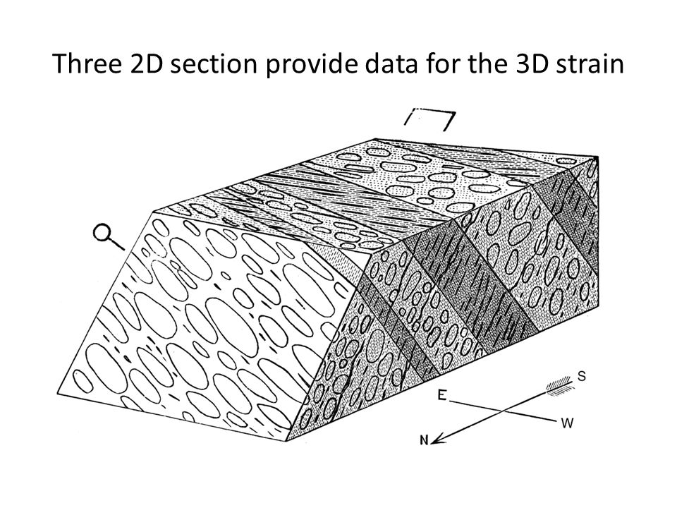 Three 2D section provide data for the 3D strain