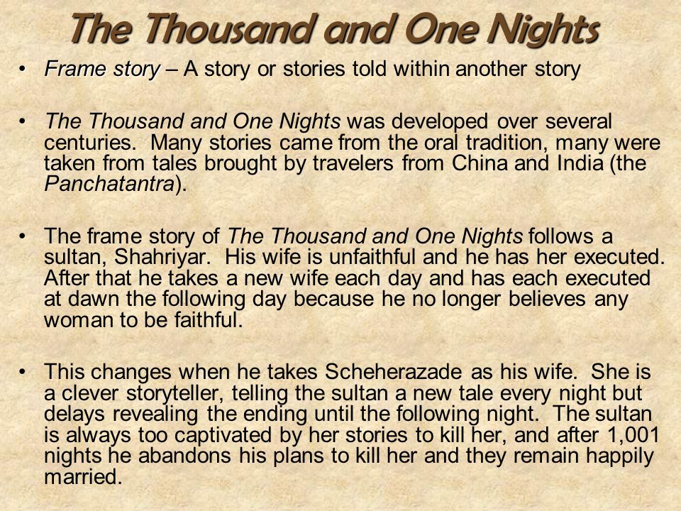 one thousand and one nights moral lesson