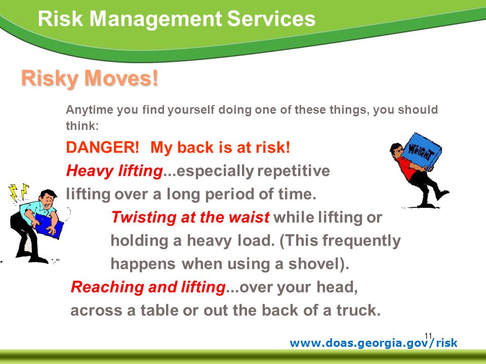 Risky Moves! DANGER! My back is at risk!
