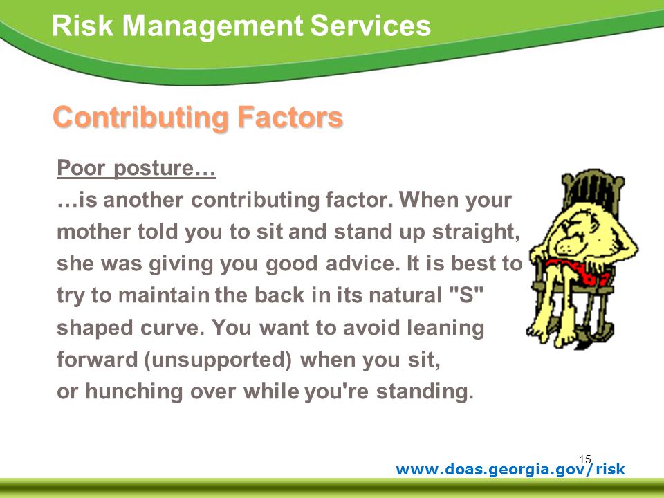 Contributing Factors Poor posture…