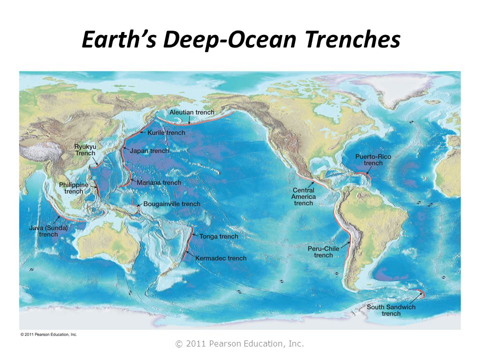 deep ocean trenches map