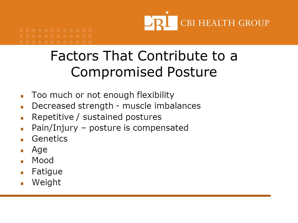 Factors That Contribute to a Compromised Posture